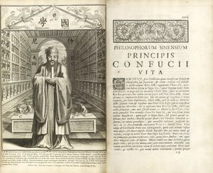 필리프 쿠플레, 프로스페로 인토르체타, 크리스티안 헤르트리히, 프랑수아 드 루주몽이 1687년 파리에서 출판한 공자, 중국 철학자, 또는 라틴어로 설명된 중국 지식