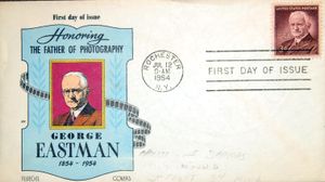 이스트먼을 기리는 초일봉투(first day cover), 1954