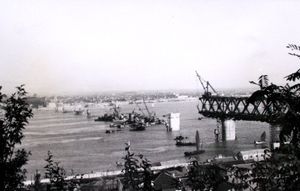 1956년 공사 중의 모습