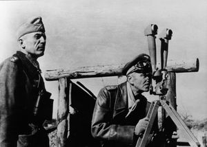 1942년 11월 스탈린그라드에서 파울루스(오른쪽)와 발터 폰 자이들리츠-쿠르츠바흐 장군