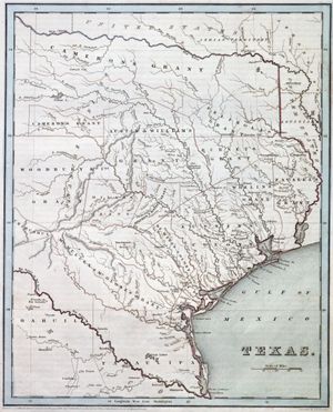 토마스 가말리엘 브래드퍼드가 1838년에 제작한 텍사스 공화국 지도