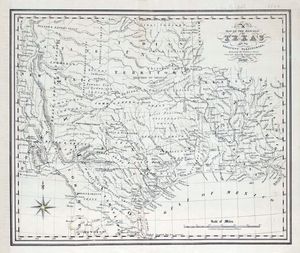 C.F. 체핀스가 1841년에 제작한 텍사스 공화국 및 인접 지역 지도