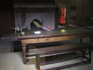 1664년경 브루클린의 네덜란드 마을에 있던 전형적 식탁 (브루클린 미술관 소재)