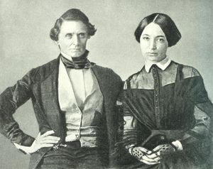 부인 베리나 하얼 여사와 함께 (1845년)