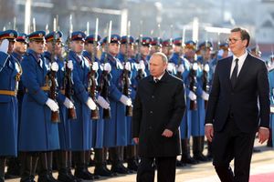 부치치 대통령과 러시아 대통령 블라디미르 푸틴, 베오그라드