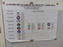 투표소의 후보자 명단