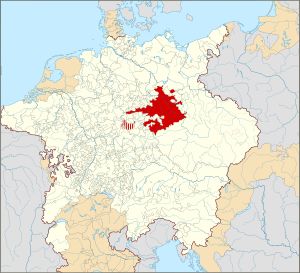 신성 로마 제국 내 작센 선제후령(1618)