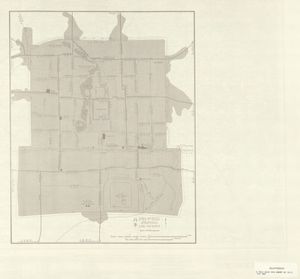 중난하이(중해(中海)와 난하이(南海)로 표기됨)를 포함한 지도(1950년대)