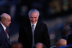 2016년 하계 올림픽 개막식에 참석한 테메르