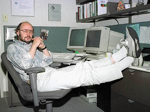 Bjarne Stroustrup(비야르네 스트롭스트룹), C++의 창시자, AT&T 뉴저지 사무실, 2000년경
