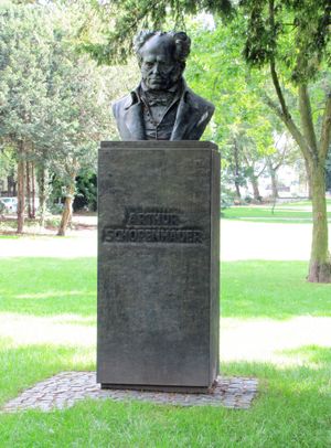 프랑크푸르트에 세워진 쇼펜하우어 흉상.