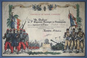 표창장, 폴 파스칼 중령 (1919–1994), 1er REP, 1960년 8월 15일