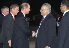 에드워드가 2010년 후원자 자격으로 영연방 경기 대회에 참석하기 위해 뉴델리를 방문함.