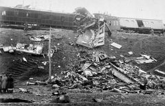 1888년 탈선한 황실 열차. 이 사고로 알렉산드르 3세는 심각한 부상을 입었다.