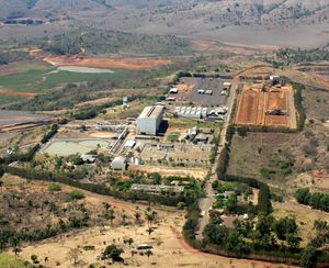 카탈랑에 있는 포스페르틸 회사의 화학-광물 단지