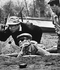 촬영 현장의 구로사와 아키라 (1964년)