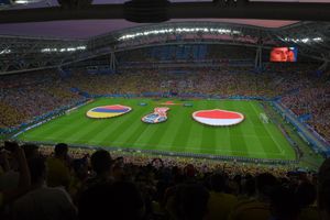 카잔의 카잔 아레나에서 열린 2018년 FIFA 월드컵 기간 중 폴란드 대 콜롬비아 경기