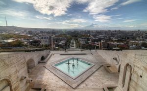 카페시안 미술관 정원 테라스에서 바라본 전망 (캐스케이드)