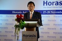 2016년 11월 호라시스 아시아 미팅에서의 하토야마 유키오