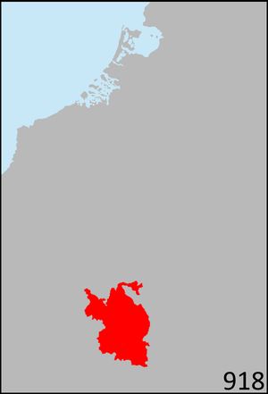 918년부터 1477년까지 부르고뉴 가문 소유지의 성장을 보여주는 애니메이션. 빨간색은 부르고뉴 공국입니다.