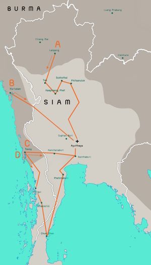 1765–1767년 버마 침략 경로