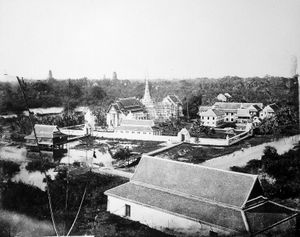 존 톰슨(John Thomson)이 1866년 초 촬영한 아유타야의 스카이라인