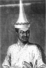 아유타야 관리 코사 판이 지위를 나타내는 롬폭과 크루이를 착용하고 있음