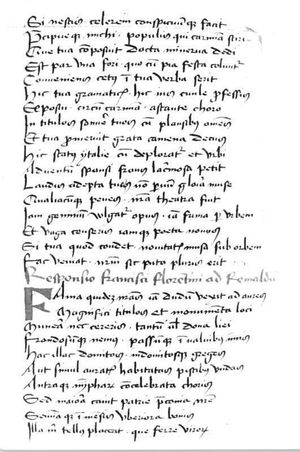 1985년 에르푸르트에서 발견된 페트라르카의 원본 가사