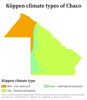 아르헨티나 차코주의 쾨펜 기후 구분