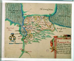 1836년 영국 런던 시티 지역의 토지를 12개 회사가 분할하여 소유하는 계획 도면 (원본은 1622년까지 거슬러 올라감)