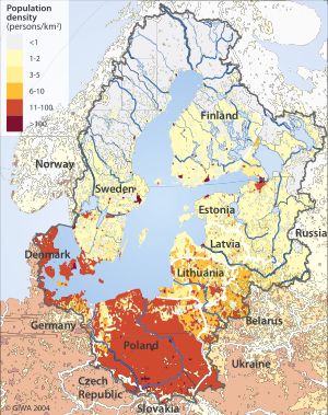 발트해 유역 인구 밀도