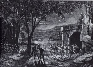 프레데리크 드 아에넨(Frédéric de Haenen)이 1877년 모스크바에서 디자인한 2막 장면