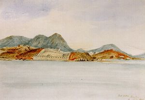 1841년 구룡의 중국 요새 그림