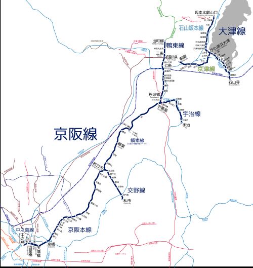게이한 전기 철도 노선도