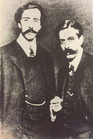 미국 체류 중인 그라나도스(오른쪽)와 어니스트 셰링(1916년)