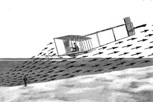 1911년 10월의 활공을 나타내는 사진