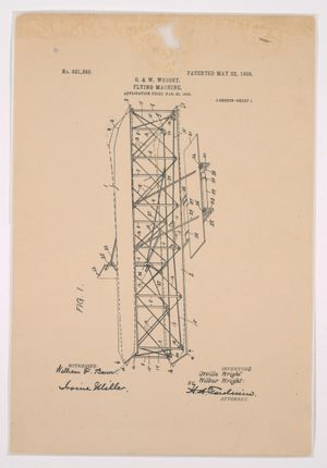 라이트 형제의 1906년 발행 미국 특허 821,393호