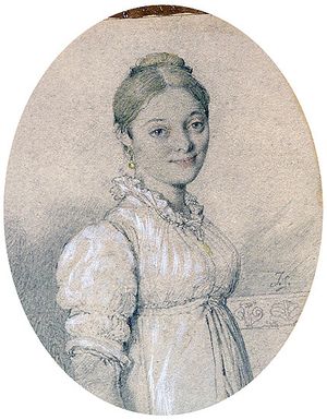 쥘리 포르스티에의 메달리온 초상화, 1806년, 앵그르