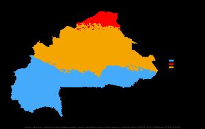 부르키나파소의 케펜 기후 구분도