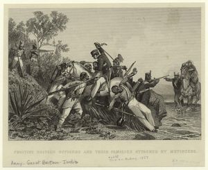 반란군의 공격을 받는 영국 장교와 그 가족들