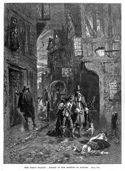 두 남자가 거리에서 죽은 여자를 발견하다