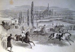 1848년 혁명하의 제국의 수도에서 도망치는 궁정