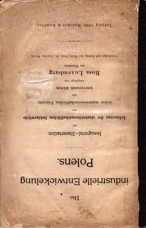 취리히 대학교 정치학부에서 정치학 박사 학위를 수여받기 위한 개회 논문. 스위스 유대인 박물관 소장.