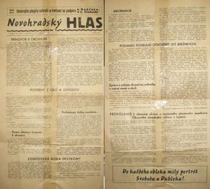 1968년 8월, 루체네츠 상공에서 투하된 침공 비난 전단