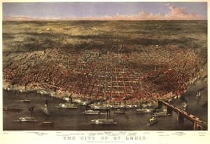 1874년 세인트루이스 시와 강변
