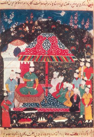 가잔 칸과 신하들.