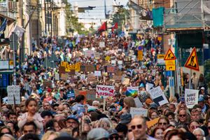 2023년 핀란드 헬싱키(Helsinki)에서 열린 반차별주의 시위