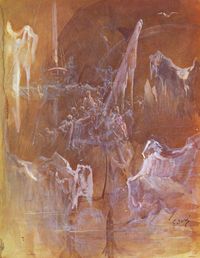 귀스타브 도레 「두 빙산에 낀 배」(1874년)