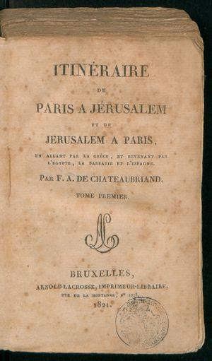 파리에서 예루살렘까지, 그리고 예루살렘에서 파리까지, 1821