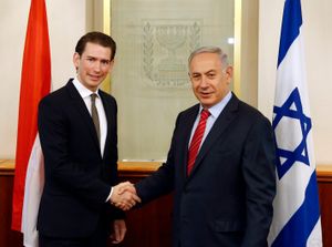 쿠르츠와 이스라엘 총리 베냐민 네타냐후, 2016년